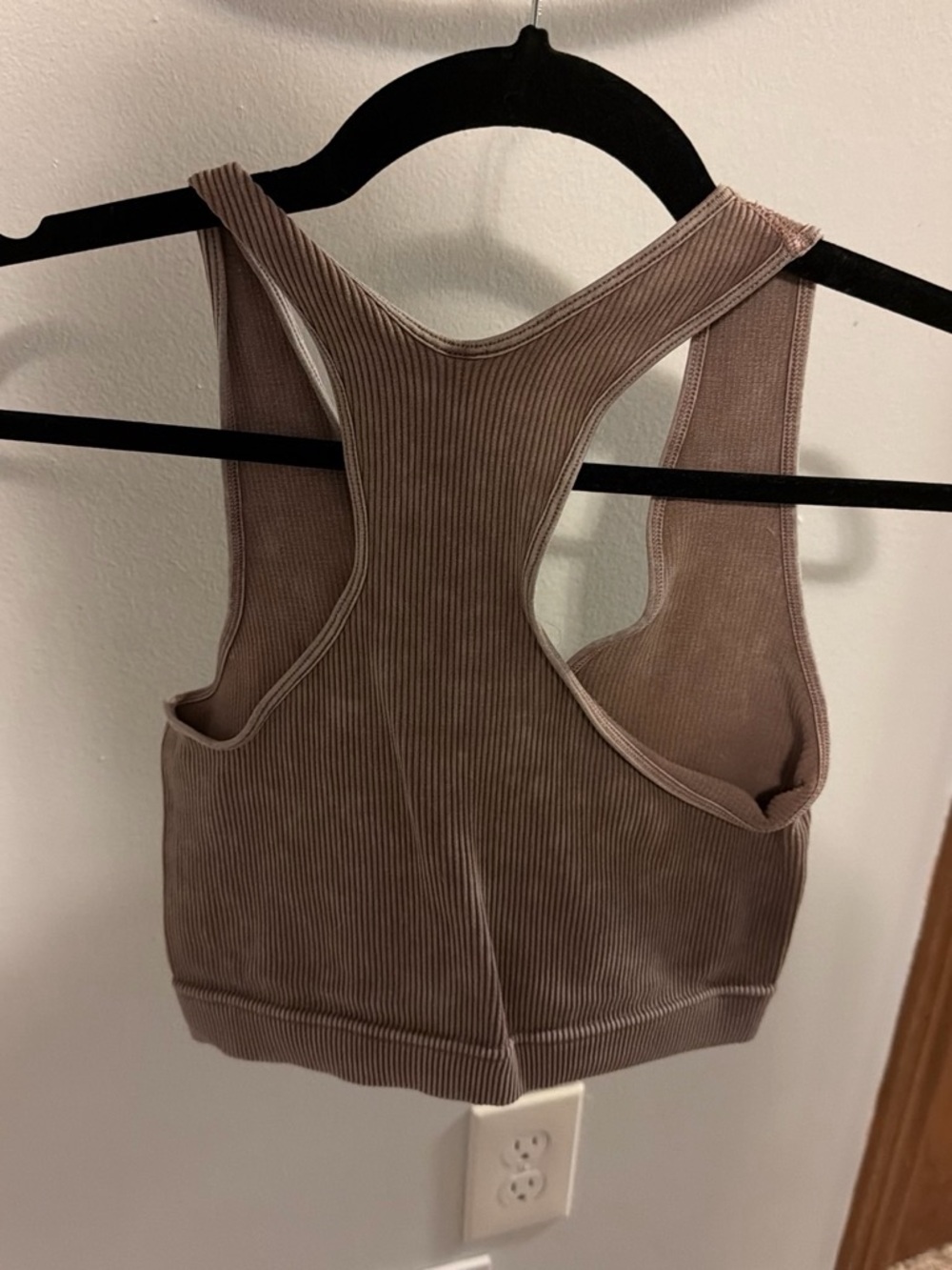 Zenana Ribbed Racerback Crop Top - Picture 2 of 3
